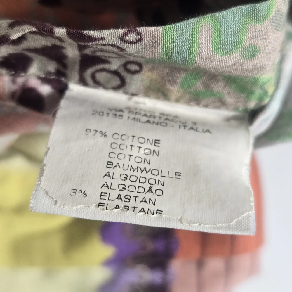 Vintage ETRO Women's 40 Long Sleeve Abstract Floral Button Up Shirt - Picture 5 of 6